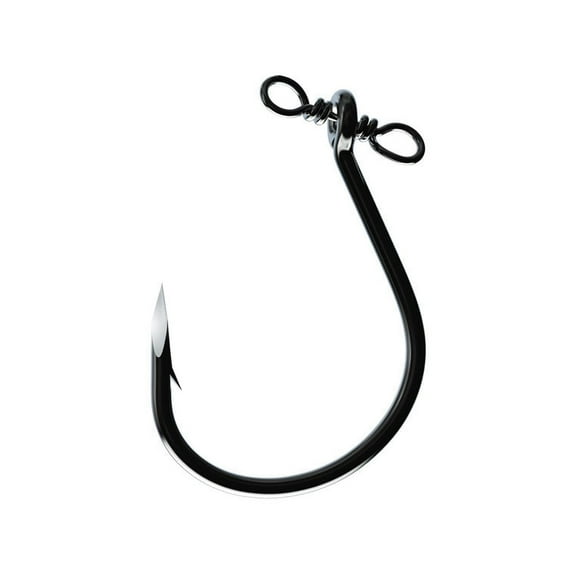 Eagle Claw Trokar Helix Drop Shot Hook #2 Black Chrome 5PK