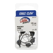 Eagle Claw Wacky Fishing Jig Head with Weed Guard, Black, 1/4 oz.