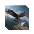 thumbnail image 1 of Eagle Cloth Napkins Washable Set of 4, Forest Mountains Range Sky Animal Natural Landscape Reusable Dinner Table Napkins Cloth Bulk for Weddings Kitchen Restaurants Hotel Events Parties 20 x 20 Inch, 1 of 9