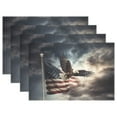 thumbnail image 1 of Eagle Clouds and American Flags 12×18 inch Placemats Heat Resistant Washable Foldable Rectangular Placemats Set Decoration Indoor Outdoor for Kitchen Dining Table 1PC, 1 of 8