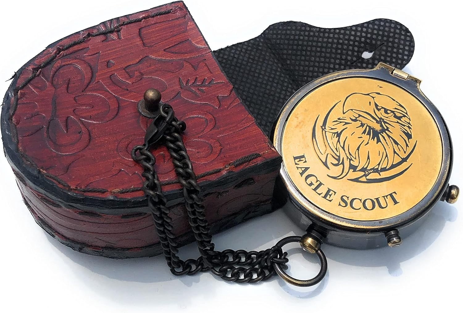 Eagle Compass Engraved Vintage Ship Functional Gift Compass Baptism Collectible Gift, Perfect for Christmas & Holiday Gifting