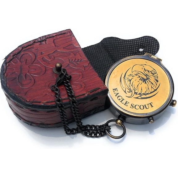 Eagle Compass Engraved Vintage Ship Functional Gift Compass Baptism Collectible Gift, Perfect for Christmas & Holiday Gifting