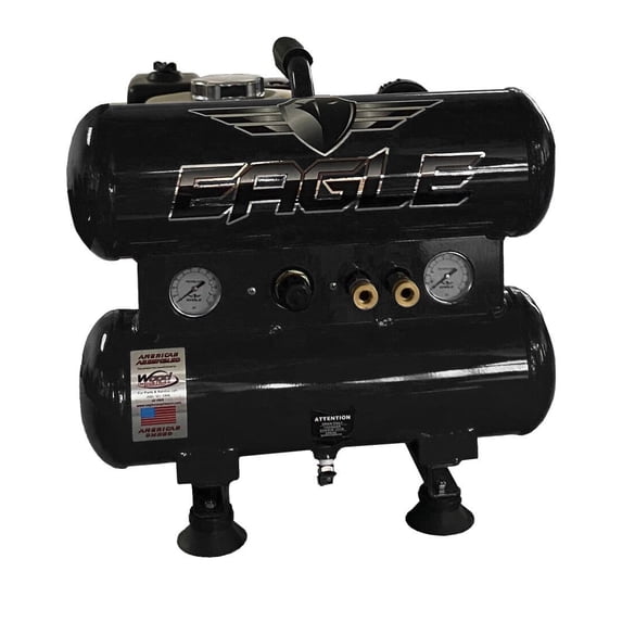 Eagle Compressor Portable Gas Twin Tanks Air Compressor 4 Gallon