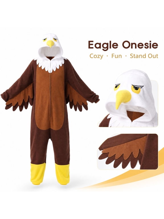 Eagle Costume, Eagles Onesie, Halloween Costumes, Halloween Cosplay, Animal Onesie, Adult Loose - fitting Animal One Piece Costume Costume Halloween Christmas Cosplay Funny Costume Women Men