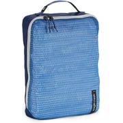 Eagle Creek Pack-It Reveal Medium Packing Cubes for Travel - Durable, Water-Resistant Fabric with Angled Zipper Design Front-Panel Mesh Window, Az Blue/Grey