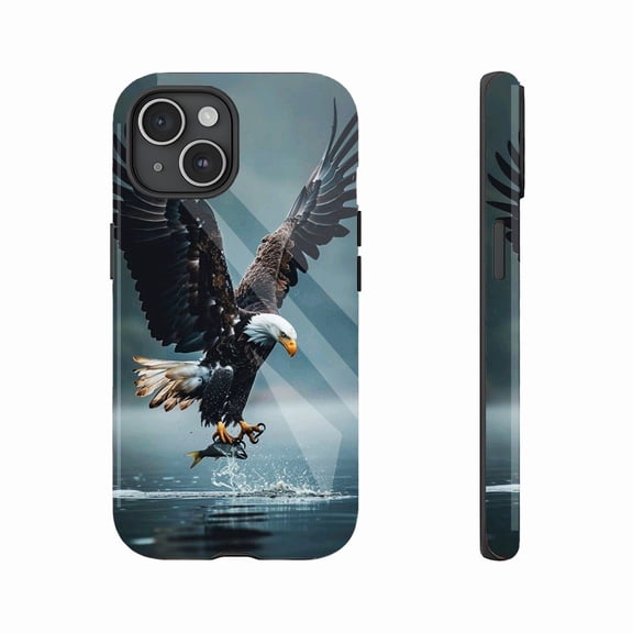 Eagle Design Phone Case Majestic Fishing Hawk Durable Protective Case for Outdoor Enthusiasts Eagle Fans Compatible with iPhone 11/12/13/14/15/16 (Pro Max/Plus)