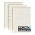 thumbnail image 1 of Eagle Discbound Refill Paper, 60 Sheets Ruled Lined Filler Paper for Junior Size Notebooks | 8-Hole Punched, 8.5 x 5.5 Inch, 3 Packs Included, Total 180 Sheets, Ruled Pages, 1 of 7