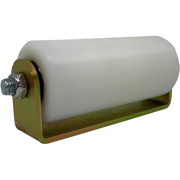 Eagle EG098 Slide Gate Guide Roller 6 Rear Post Welded Assembly White UHMW Hard Nylon with C Bracket