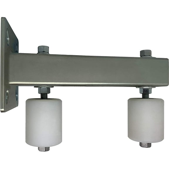 Eagle EG121 Adjustable Slide Gate Guide Rollers Upper Bolted Bracket Mount 3 White Dual UHMW
