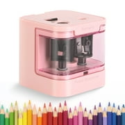 Eagle Electric Pencil Sharpener, Dual Holes, Battery Powered for Office/Art, 5s Fast Sharpening, Replaceable Blades, for 6-12 mm Pencils
