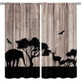 thumbnail image 1 of Eagle Elephant Moose Extra Large Blackout Curtains, Forest Plants Bushes Breathable Bathroom Window Treatments, Thermal Insulated Window Shades Apply to Living Room Bedroom Kitchen-W42xL63in, 1 of 6