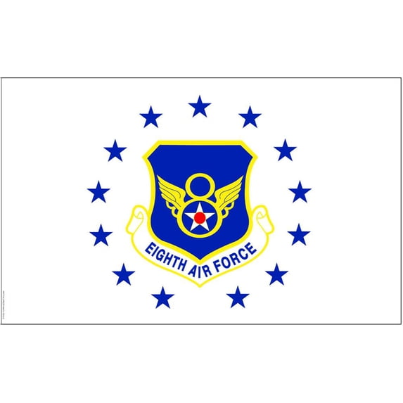 Eagle Emblems 8th Air Force Flag with Grommets 3ft x 5ft