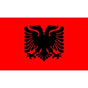 Eagle Emblems Albania Flag with Grommets 3ft x 5ft