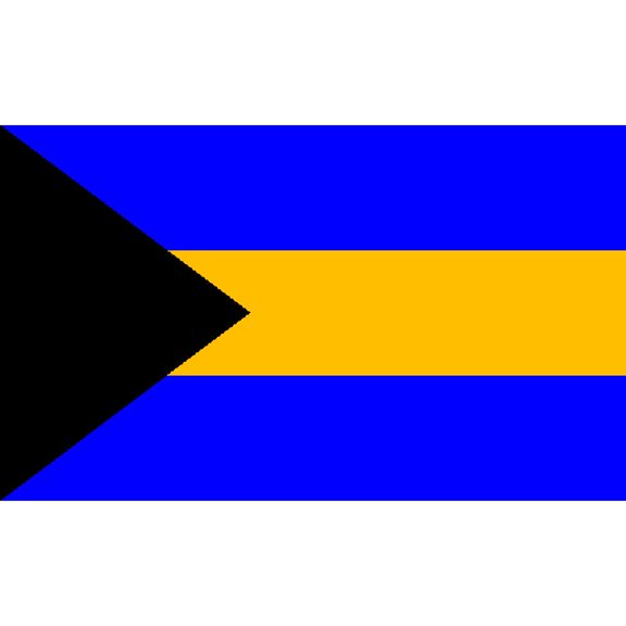 Eagle Emblems Bahamas Flag with Grommets 3ft x 5ft