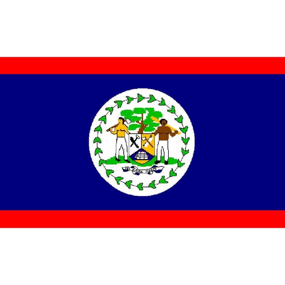Eagle Emblems Belize Flag with Grommets 3ft x 5ft