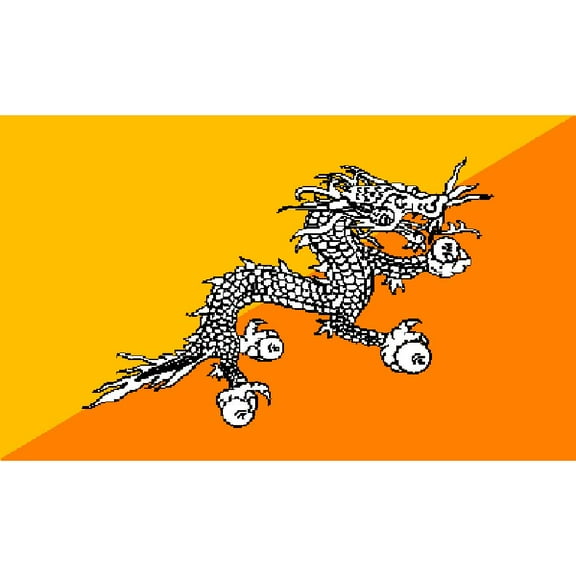 Eagle Emblems Bhutan Flag 3ft x 5ft