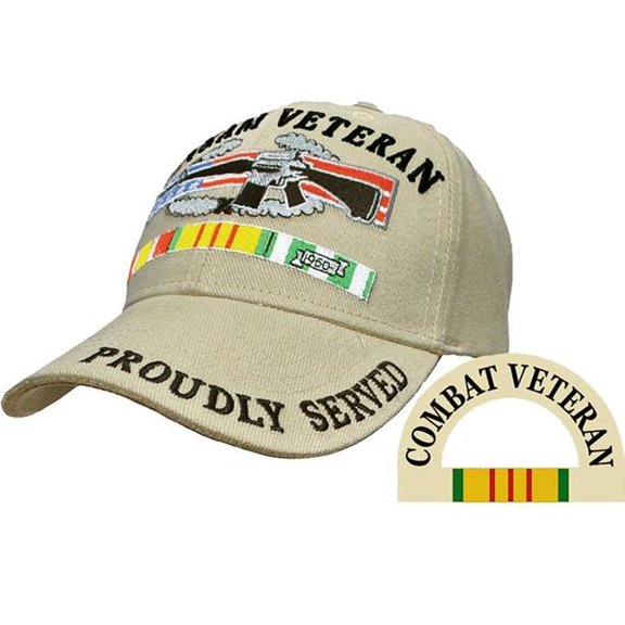 Eagle Emblems CP00536 Cap - Vietnam Veteran, Service Ribbon - Dark Desert