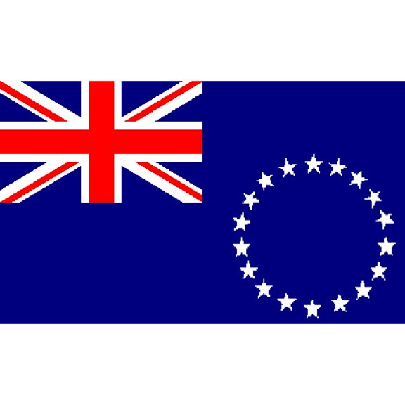 Eagle Emblems Cook Islands Flag with Grommets 3ft x 5ft