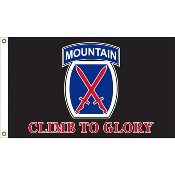 Eagle Emblems F1391 Flag - Army, 10th Mountain - 3 x 5 ft.