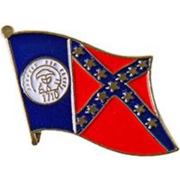 Eagle Emblems P09911 Flag Pin - Georgia, Old - 1.625 in.