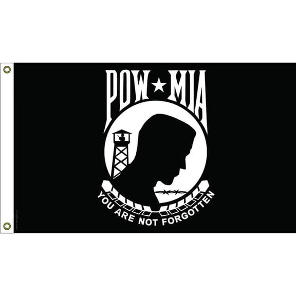 Eagle Emblems F3207-03 Flag - Pow Mia, Nylon-Glow - 2 x 3 ft.
