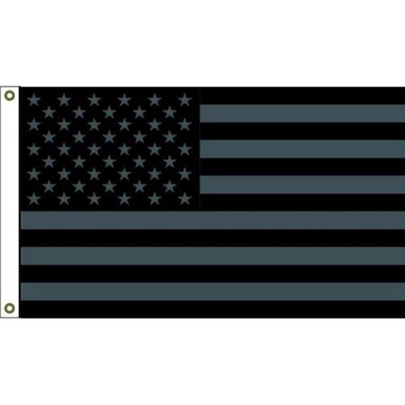 Eagle Emblems F1468 Flag - USA, Blackout Raider - No Quarter Given - 3 x 5 ft.