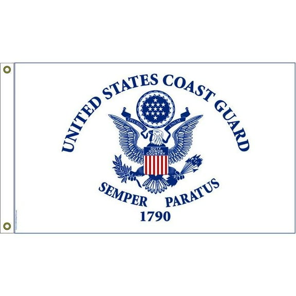 Eagle Emblems F3202-03 Flag - United States Coast Guard, Nylon-Glow - 2 x 3 ft.