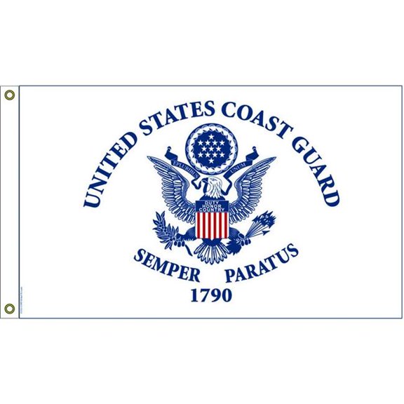 Eagle Emblems F3202-06 Flag - United States Coast Guard, Nylon-Glow - 4 x 6 ft.