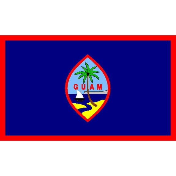Eagle Emblems Guam Flag with Grommets 3ft x 5ft