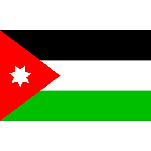 Eagle Emblems Jordan Flag 3ft x 5ft