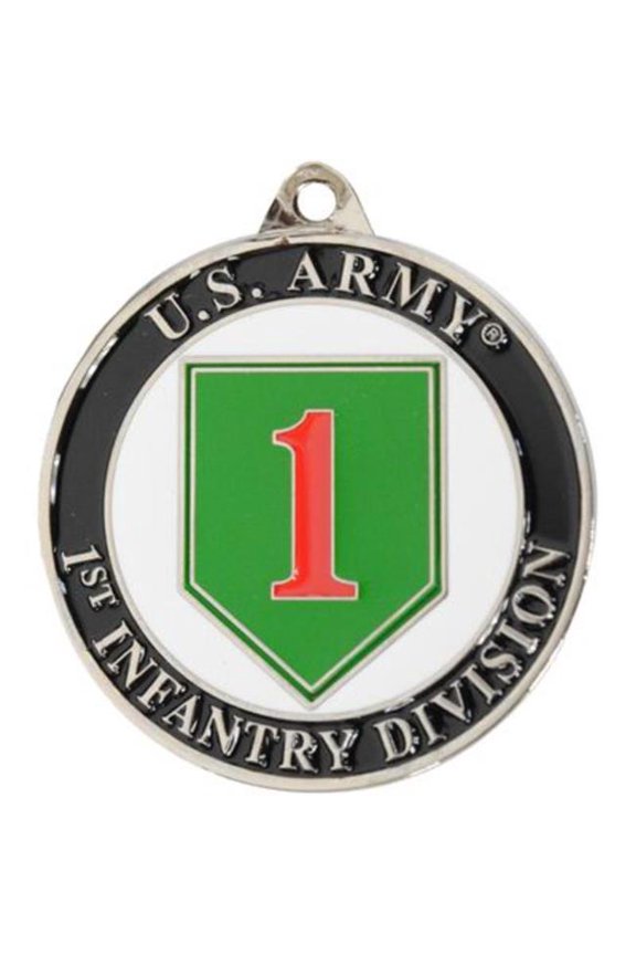 KC2090 Key Ring - Army, 1st Division, Bright-Shine - 1.5 in.