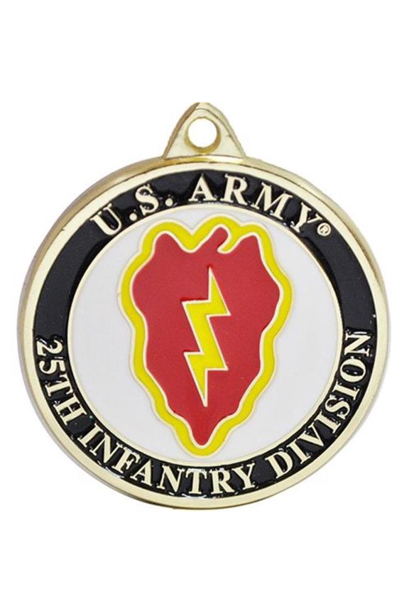 KC2096 Key Ring - Army, 25th Division - Bright-Shine - 1.5 in.