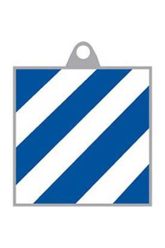 KC2094 Key Ring - Army, 3rd Division - Bright-Shine - 1.5 in.