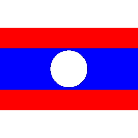 Eagle Emblems Laos Flag with Grommets 3ft x 5ft