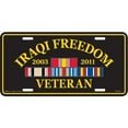 thumbnail image 1 of Eagle Emblems LP0628 License Plate Frame - Iraqi Freedom - 6 x 12 in. Update to CMYK, 1 of 1