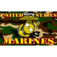 thumbnail image 1 of Eagle Emblems Marines Flag with Grommets Camouflage 3ft x 5ft, 1 of 1