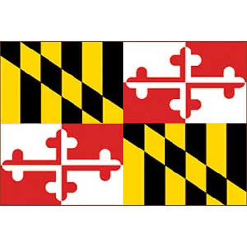 Eagle Emblems F8521 Flag - Maryland - 12 x 18 in.