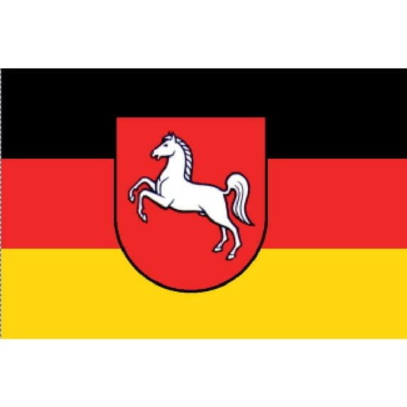 Eagle Emblems Niedersachsen Flag with Grommets 3ft x 5ft