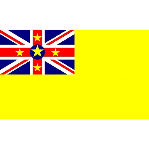 Eagle Emblems Niue Flag with Grommets 3ft x 5ft