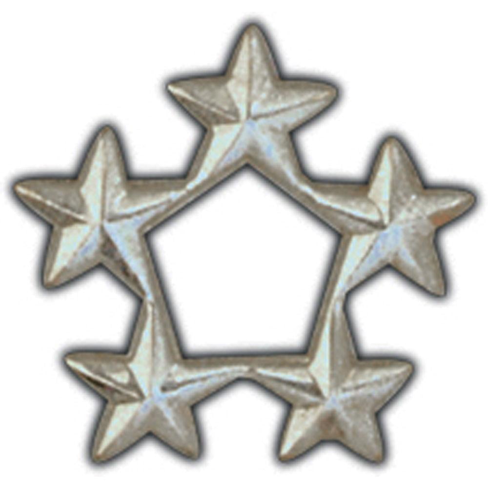 General Flash Accessory Eagle Emblems P16170 Rank - Army, General Star, C5 - Silver - 0.56 in ...