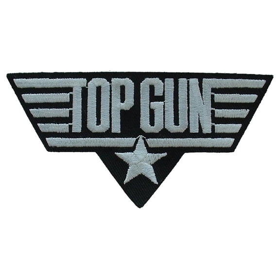 Eagle Emblems PM0245 Patch - USN, Top Gun, Sheild - Black & White - 4.5 in.