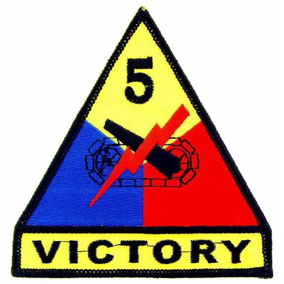 Eagle Emblems PM0685 Patch - Army, 5th Armored Division - 2 Piece - 3.63 in. Wide