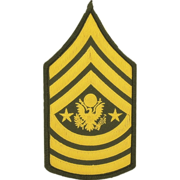 Eagle Emblems PM1012 Patch - Army, E9, Command Sergeant Major Army - Dress Green - Set of 2 - 3 in. Wide