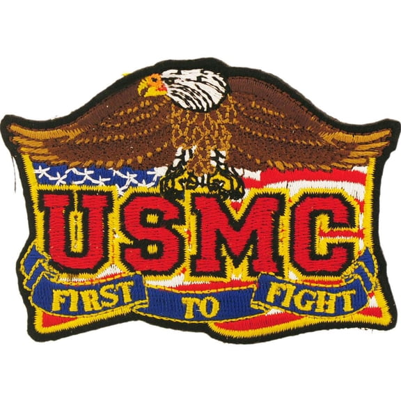 Eagle Emblems PM1147 Patch - USMC, First to Fight - 3.5 in.