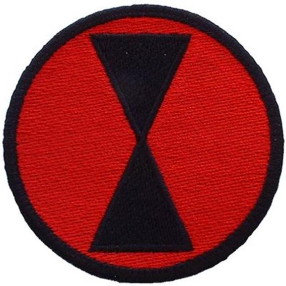 Eagle Emblems PM0264 Patch - Army, 7th Infantry Division - 3.63 in.