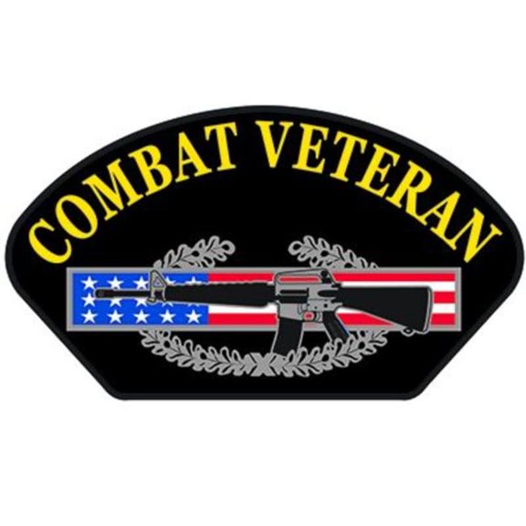 Eagle Emblems PM1303 Patch - Army, Hat, Cib, Veteran - 5.25 x 3 in.