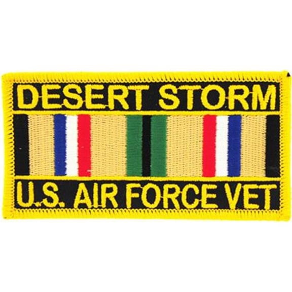 Eagle Emblems PM1145 Patch - Desert Strom USAF - Service Ribbon - 4 x 2.13 in.