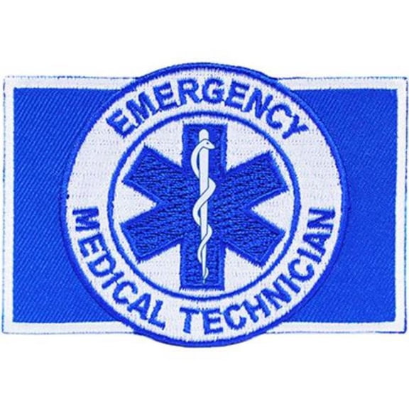 Eagle Emblems PM3837 Patch - EMT Logo, Rectangle - 3.5 x 2.5 in.