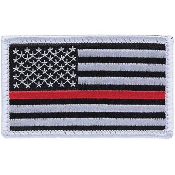 Eagle Emblems PM3096V Patch - Fire, Red Line USA - Cloth Hook & Eye - 3.38 x 2 in.