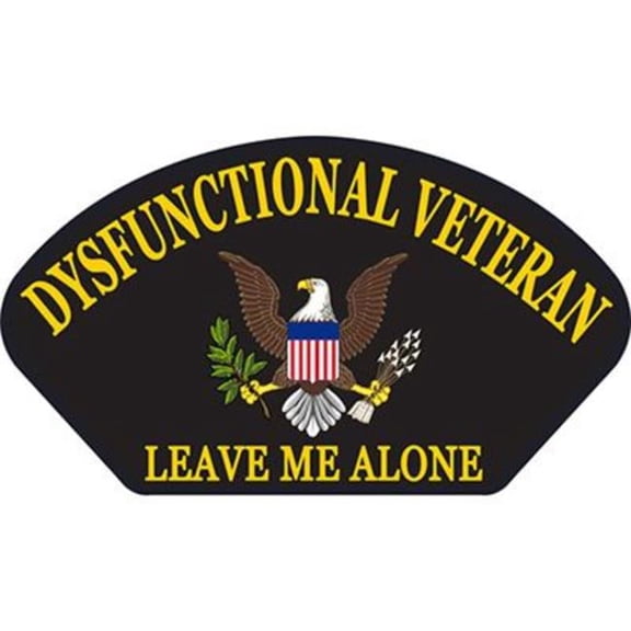 Eagle Emblems PM1443 Patch - Fun, Dysfunctional - Veteran - 5.25 x 3 in.